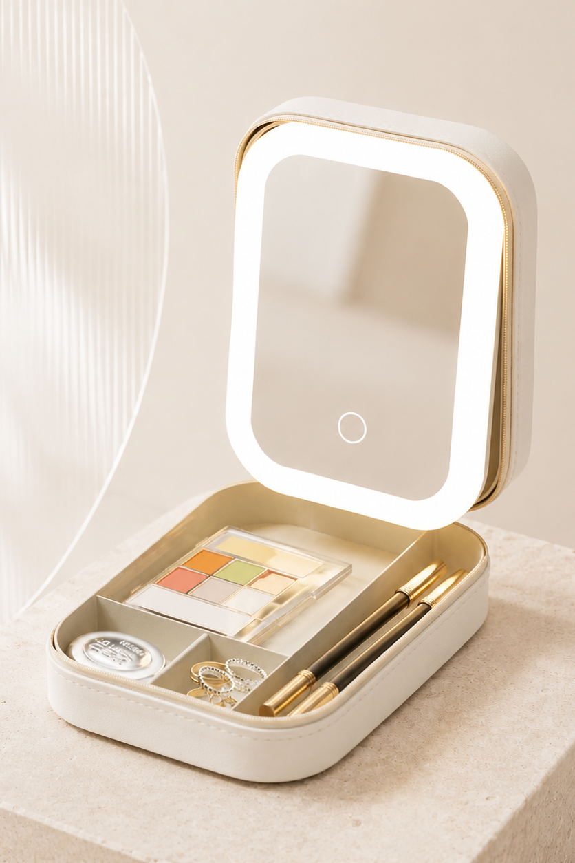 LumiCase Foldable LED Makeup Organizer
